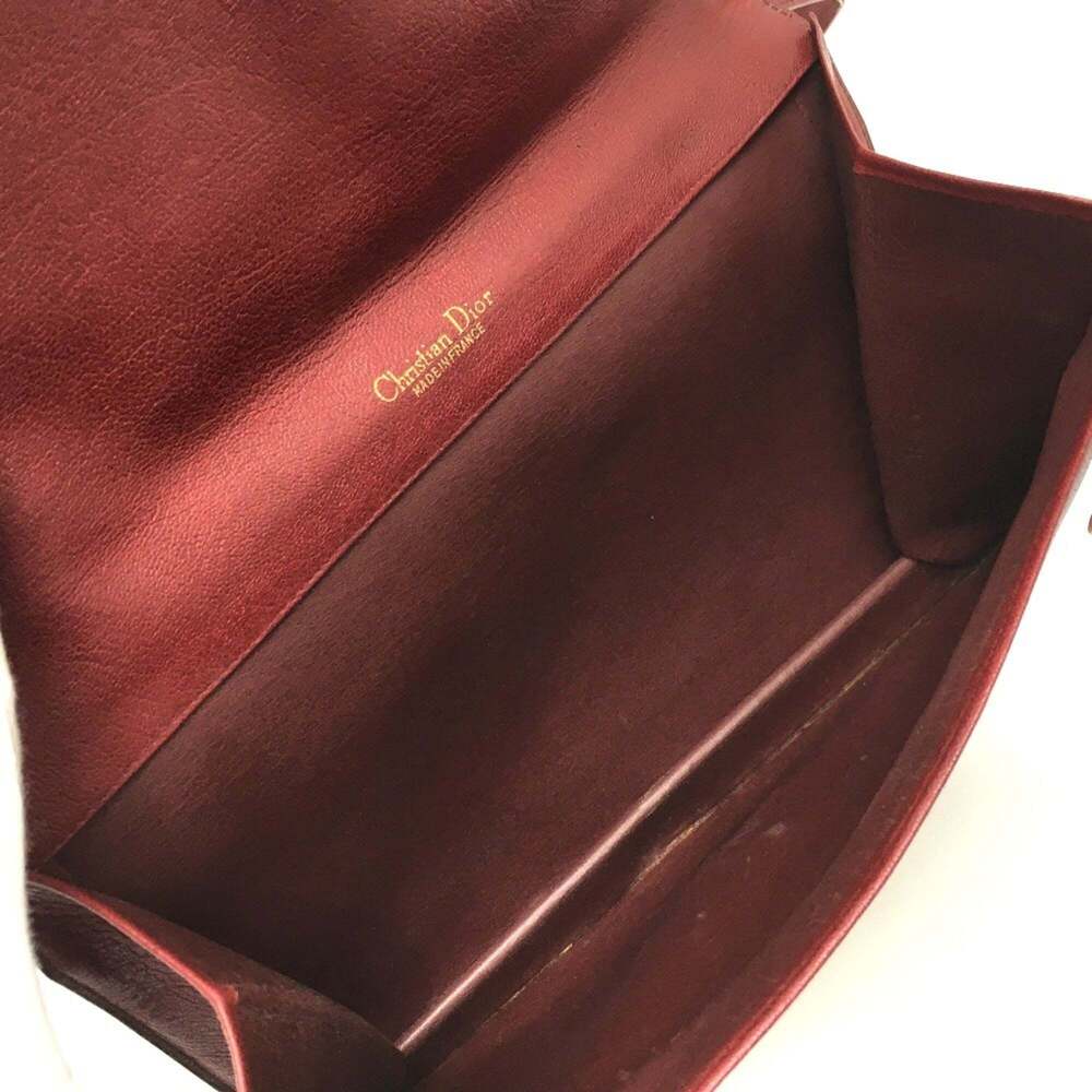 CHRISTIAN DIOR Vintage Red Leather Shoulder Bag - Picture 8 of 13